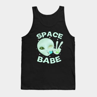 Space Babe - Green Tank Top